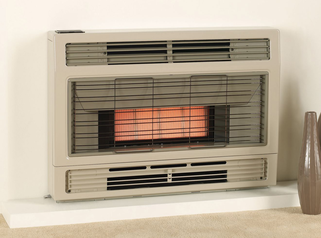 Flued gas heater