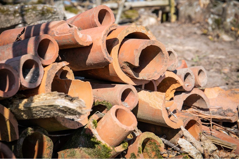 Clay drainage pipes in New Zealand